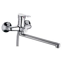 Смеситель для ванны G-LAUF ZDN6-A183, с плос пов.изливом, ø40,встр.в корпус картриджное переключ  